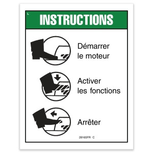 Genie Lift Part # 28165FRGT - DECAL,NOTICE,FOOTSWITCH OPER, EA