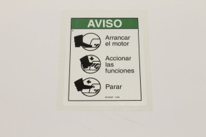 Genie Lift Part # 28165SPGT - DECAL,NOTICE,FOOTSWITCH OPER, EA