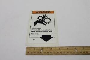 Genie Lift Part # 28172GT - DECAL,WARNING,PINCH ROTATE, EA