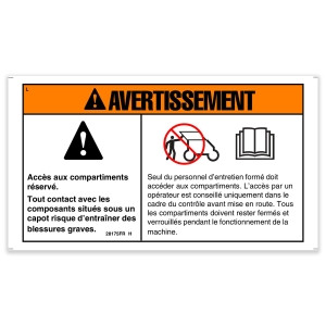 Genie Lift Part # 28175FRGT - DECAL,COMPART ACCESS, EA