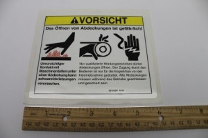 Genie Lift Part # 28175GRGT - DECAL,WARNING,COMPART ACCESS, EA