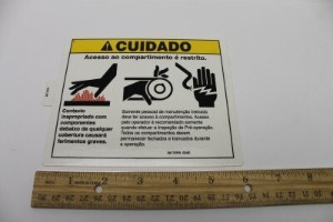 Genie Lift Part # 28175PBGT - DECAL,WARNING,COMPART ACCESS, EA