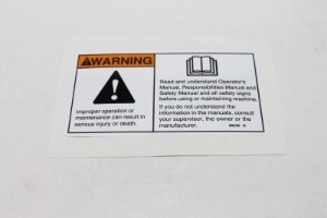 Genie Lift Part # 28236GT - DECAL,WARN,IMPROPER OPERATION, EA