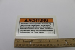 Genie Lift Part # 28236GRGT - DECAL,WARN,FAILURE READ MANUAL, EA