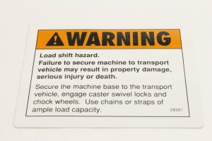 Genie Lift Part # 28391GT - DECAL,WARNING,LOAD SHIFT HAZRD, EA