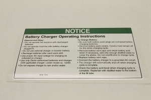 Genie Lift Part # 29792GT - DECAL,NOTICE,CHARGER INSTRUC, EA