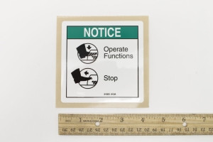 Genie Lift Part # 31053GT - DECAL,NOTICE,FOOT SWITCH, EA