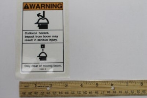 Genie Lift Part # 31059GT - DECAL,WARNING COLLISION HAZARD, EA