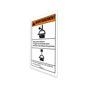 Genie Lift Part # 31059FRGT - DECAL,WARNING COLLISION HAZARD, EA