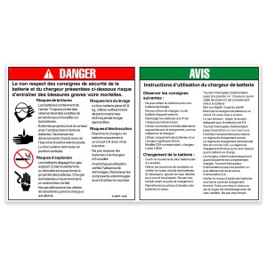 Genie Lift Part # 31068FRGT - DECAL, DANGER, BATTERY SAFETY, EA