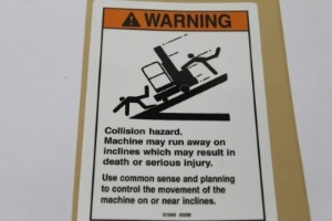 Genie Lift Part # 31245GT - DECAL,WARNING,COLLISION HAZARD, EA