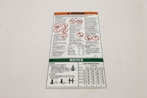 Genie Lift Part # 32686GT - DECAL,OPERATING INSTRUCT. SLA, EA