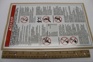 Genie Lift Part # 32700GRGT - DECAL,DANGER,GEN SAFETY RULES, EA