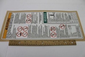 Genie Lift Part # 32929GRGT - DECAL, OPERATING INSTRUCT ST2, GER, EA
