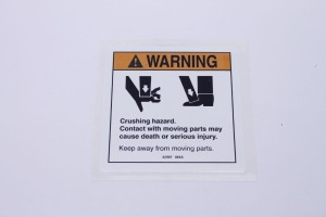 Genie Lift Part # 32997GT - DECAL,WARNING,HAND/FOOT CRUSH, EA