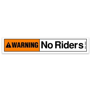 Genie Lift Part # 33468GT - DECAL,WARNING,NO RIDERS, EA