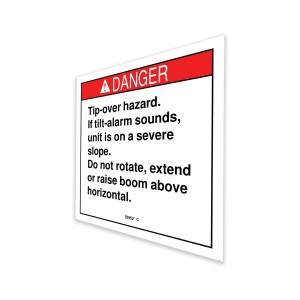 Genie Lift Part # 33952GT - DECAL, DANGER, TILT ALARM, EA