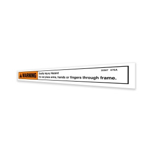 Genie Lift Part # 35567GT - DECAL, WARNING, INJURY HAZARD, EA