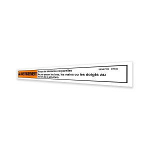 Genie Lift Part # 35567FRGT - DECAL, WARNING, INJURY HAZARD, EA