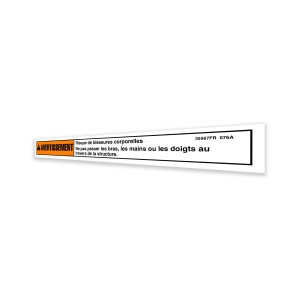 Genie Lift Part # 35567FRGT - DECAL, WARNING, INJURY HAZARD, EA