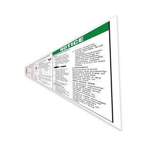 Genie Lift Part # 35574GT - DECAL,WARNING,SAFETY/SET-UP, EA