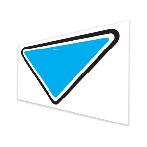 Genie Lift Part # 37055GT - DECAL,TRIANGLE,BLUE, EA