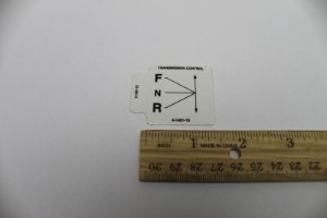 Genie Lift Part # 4-1401-10GT - DECAL, TRANSMISSION CONTROL, EA
