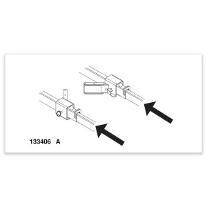 Genie Lift Part # 133406GT - DECAL, TELE BASE FRAME SYMBOL, EA