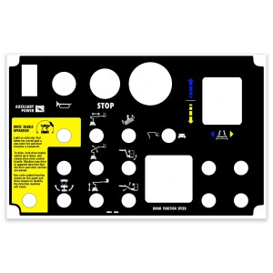 Genie Lift Part # 43036GT - DECAL, PLATFORM CONTROL PANEL*, EA