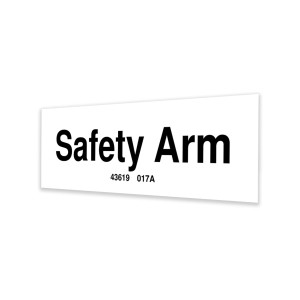 Genie Lift Part # 43619GT - DECAL LABEL SAFETY ARM, EA