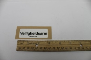 Genie Lift Part # 43619DUGT - DECAL, LABEL, SAFETY ARM, EA