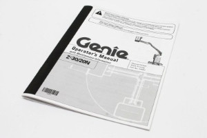 Genie Lift Part # 43651GT - MANUAL,OPERATORS,Z30N 2ND ED**, EA