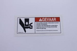 Genie Lift Part # 44255DUGT - DECAL,DANGER,CRUSHING HAZARD, EA
