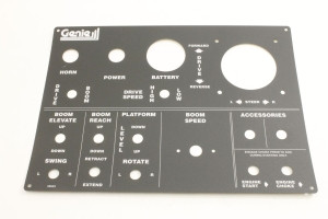 Genie Lift Part # 45633GT - DECAL,PLAT,CONTROL BOX, EA