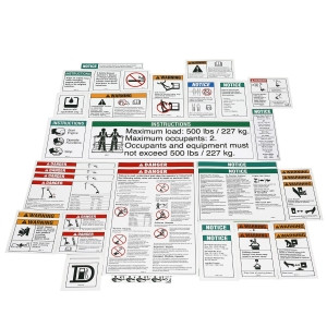Genie Lift Part # 46229GT - DECAL KIT,INSTRUCT,Z-60 DIESEL, EA