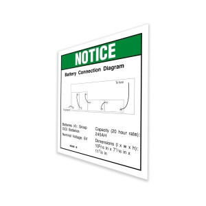 Genie Lift Part # 46286GT - DECAL,NOTICE,BATTERY CONNECT, EA