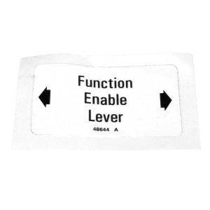 Genie Lift Part # 48644GT - DECAL,LABEL,FUNCTN ENABL LEVER, EA