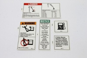 Genie Lift Part # 52056GT - DECAL KIT,INSTR,S60/65 GAS***, EA