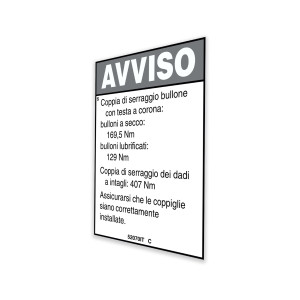 Genie Lift Part # 52070ITGT - DECAL,NOTICE,TIRE SPECS, EA