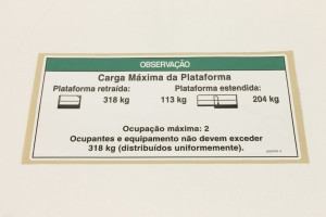 Genie Lift Part # 52337PBGT - DECAL,NOTICE,MAX CAP 700 ANSI, EA