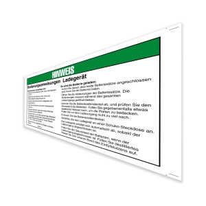 Genie Lift Part # 52787GRGT - DECAL,NOTICE,CHARGER INSTRUC, EA