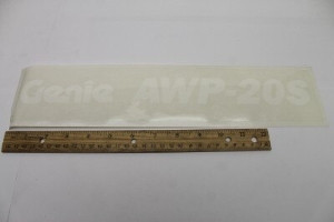 Genie Lift Part # 52999GT - DECAL,COSMETIC,GENIE AWP-20S, EA