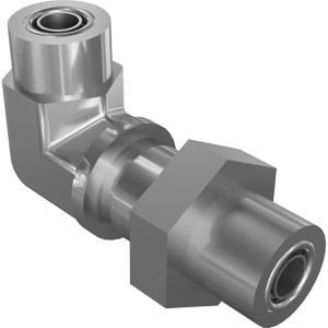 Genie Lift Part # 61321GT - ELBOW,90D,BLKHD,ORFS-6-6 W/NUT, EA