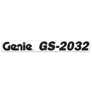 Genie Lift Part # 62055GT - DECAL,COSMETIC,GENIE GS-2032, EA