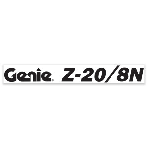 Genie Lift Part # 62936GT - DECAL,COSMETIC,GENIE Z-20/8N, EA