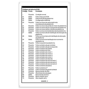 Genie Lift Part # 65053PBGT - DECAL,LABEL,FAULT CODES, EA
