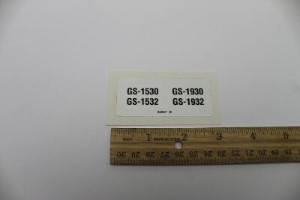 Genie Lift Part # 65057GT - DECAL, LABEL, GS30/32, EA