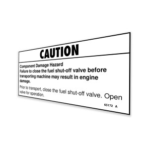 Genie Lift Part # 65172GT - DECAL,CAUTION,COMP DAMAGE, EA