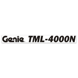 Genie Lift Part # 72010GT - DECAL,COSMETIC,GENIE TML4000N, EA