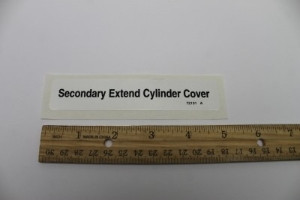 Genie Lift Part # 72131GT - DECAL,LABEL,CYLINDER COVER, EA